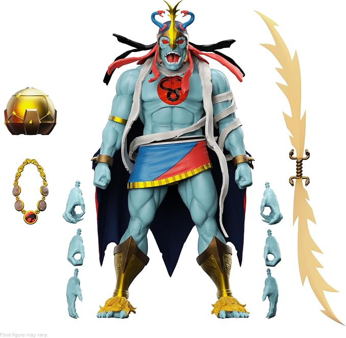 Super7 ULTIMATES! Thundercats Mumm-Ra (LED Eyes) - 7" Thundercats Action Figure with Accessories Classic Cartoon Collectibles and Retro Toys