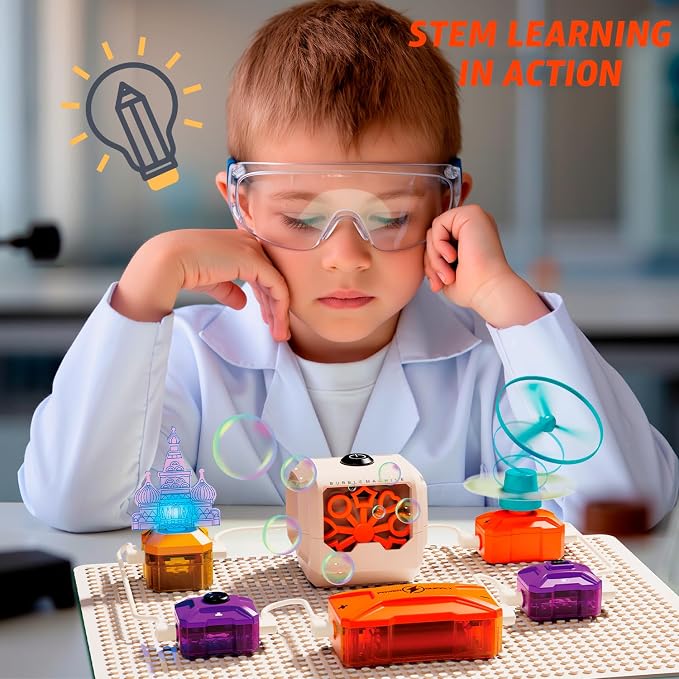Science Kits for Kids, 177+ Projects Circuit Exploration Kits Educational Electronics Toys for Boys & Girls Hands-On Engineering Toy, Birthday, Halloween, for Ages 5 6 7 8 9 10 11 12