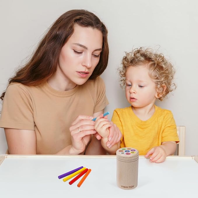 YHHYTOY Montessori Toys for 1+ Year Old, Toddler 18 Month Old Toy Color Sorting Preschool Learning Activities, Fine Motor Skills Sensory Toys for Toddlers 1-3, 1 2 3 Year Old Girl Boy Baby Gifts