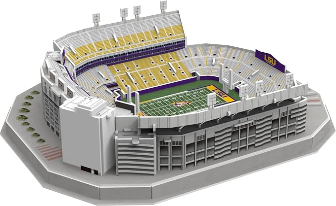 Pro Lion 3D Jigsaw Puzzle of Tiger Big Stadium Construction Building Kits - 88 Pieces | LSU Tigers Football League Gifts for Boys, Adults, Men & Kids Aged 7+ | Puzzles Games Kit for Creative Fans