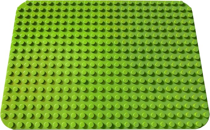 Apostrophe Games Building Block Base Plate for Large Blocks 15" x 10" (1x Light Green), Compatible with Major Brands, STEM Learning, for Ages 3+