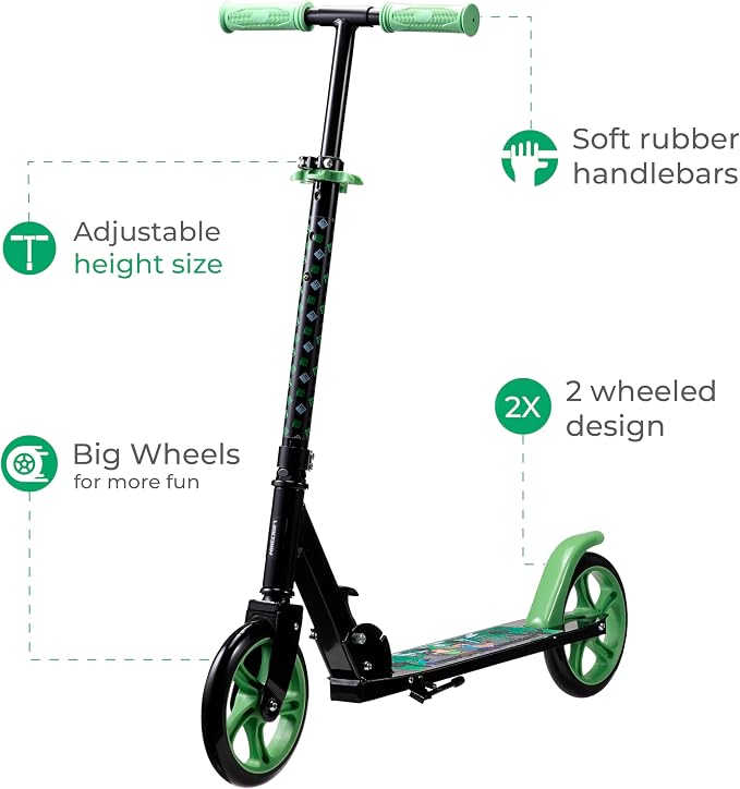 Voyager - Scooter for Kids with 200mm PU Wheels, ABEC-7 Bearings, Lightweight PP, Alum & Steel Body, Designed for Kids & Teens, Ultimate Riding Experience
