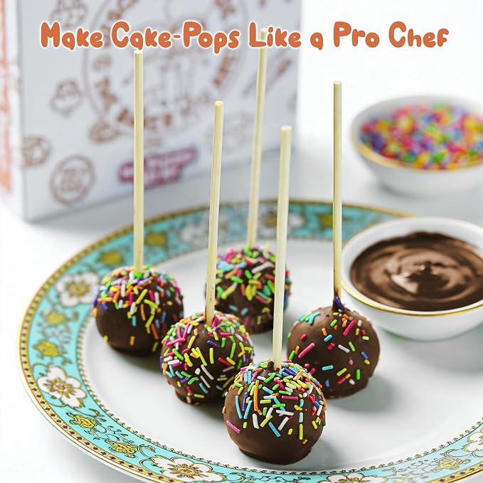 Cake Pop Baking Kit for Kids – DIY Cake Pop Set with Pre-Measured Ingredients, Makes 12-15 Real Cake Pops – Cooking Kit for Boys & Girls Ages 8-12, Made in USA