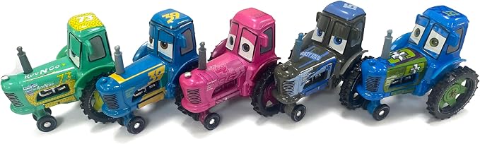 6PCS Movie Cars 2 3 Cars Assortment 1：55 Loose Diecast Vehicles Toys (6 PCS CAR Toy) (MP-NO.Cow Collection)