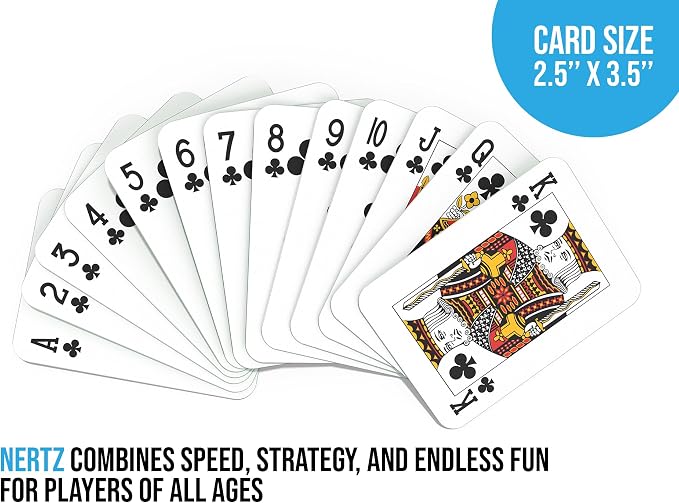 Regal Games Nertz & Solitaire Playing Cards, 12 Multi-Colored Poker Decks 2.5" x 3.5", 310 GSM Linen Finish, Durable Casino Quality for Poker, Blackjack, Rummy & Family Game Night for Kids & Adults