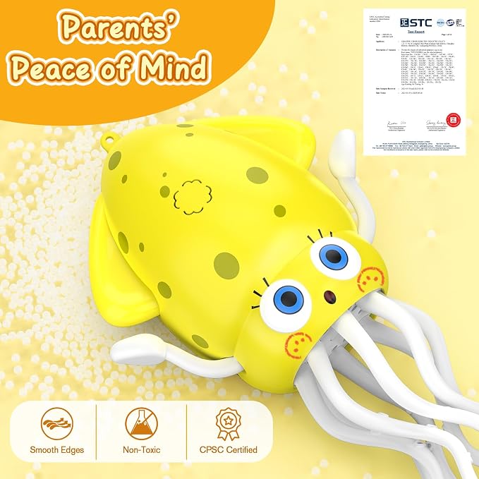Electric Dancing Octopus Baby Toy with LED Light and Music, Dancing Squid Kids Toys Boys Girls Age 3-5 4-5, Automatic Obstacle Avoidance Birthday for Boys Girls