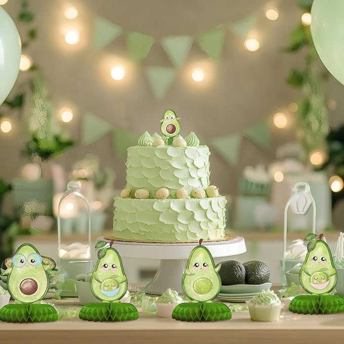 12 Pack Avocado Table Decorations - Avocado Party Decorations for Kids' Birthday and Baby Shower - Avocado Table Toppers