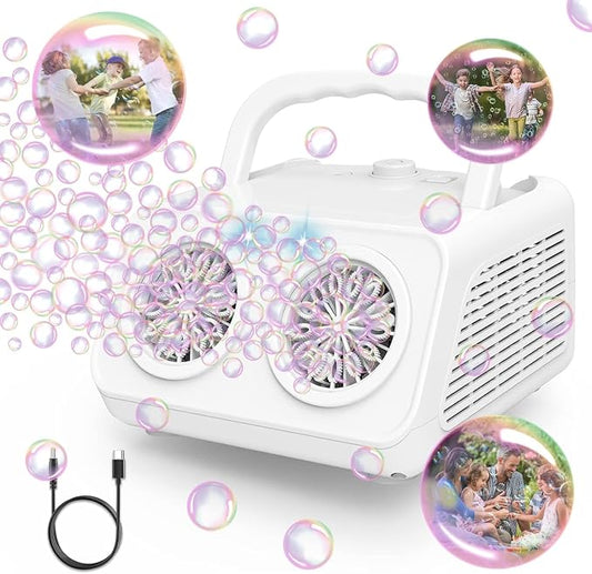 Bubble Machine,PANACARE Portable Automatic Bubble Blower.20000+ Bubbles per mins.Bubble Maker for Parties.Best Gifts for Kids and Toys for Pets.