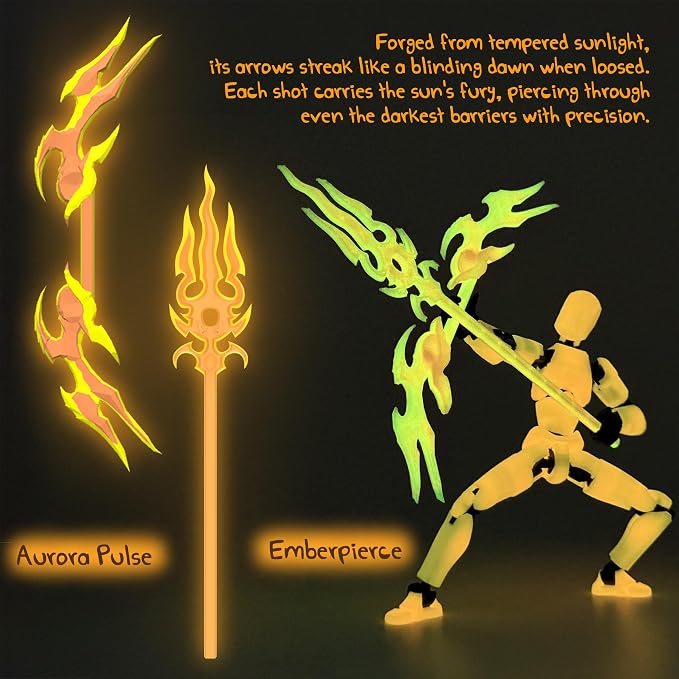 Glowing Titan 13 Action Figure Set Already Assembled, Dummy 13 3D Printed Action Figures with Weapons Accessories T Lucky Robo 13 Nova 13 Action Figures, Figura de acción 13 (3-Colors-A)