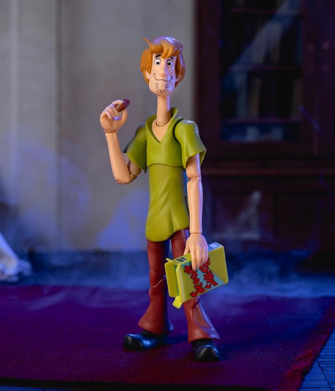 Jada Scooby-Doo! Wave 1 Shaggy Action Figure – 1:12 Deluxe Scale Toys – 6" Tall, Fully Articulated, Collector Packaging