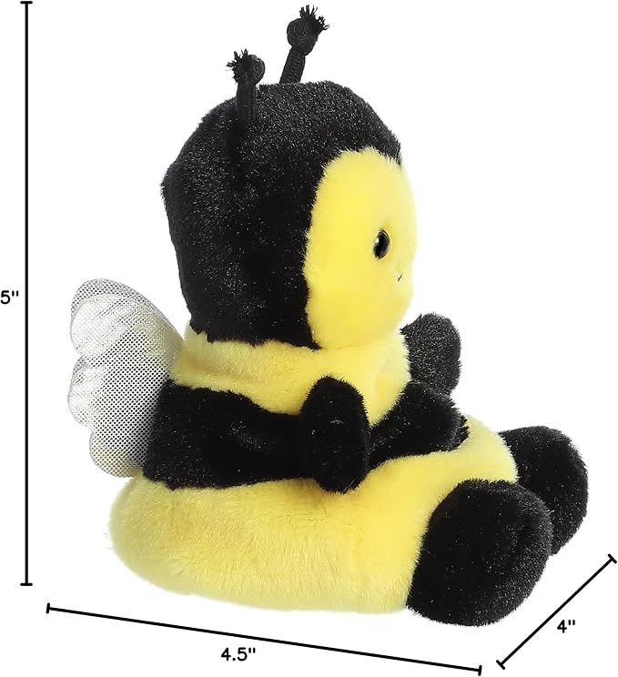 Aurora® Adorable Palm Pals™ Queeny Bee™ Stuffed Animal - Fun Collectible Plush for Kids and Adult Collectors - Perfect for Decorating Rooms and Birthday Gifts - Yellow 5 Inches
