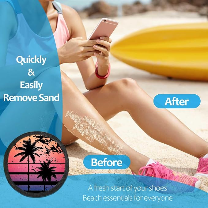 Natural Sand Remover Pouch for Beach | Aloe & Oat Powder, Talc-Free & Hypoallergenic | Waterless Cleaner for Feet, Swimsuits, Pets | Eco Travel Gift