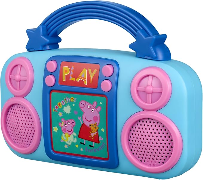 eKids Peppa Pig Toy Music Player, Toddler Toy with Built-in Music and Lights (Peppa Pig)