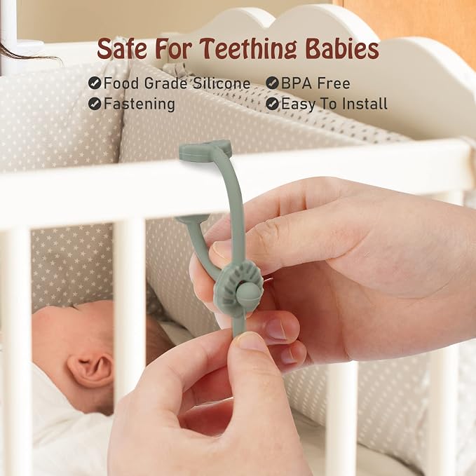 Toy Safety Straps, Adjustable Stretchable Sippy Cup Straps for Strollers, High Chair, Cribs, Hanging Baskets, Car Seat, Shopping Trolley, 4 Pack, BPA Free
