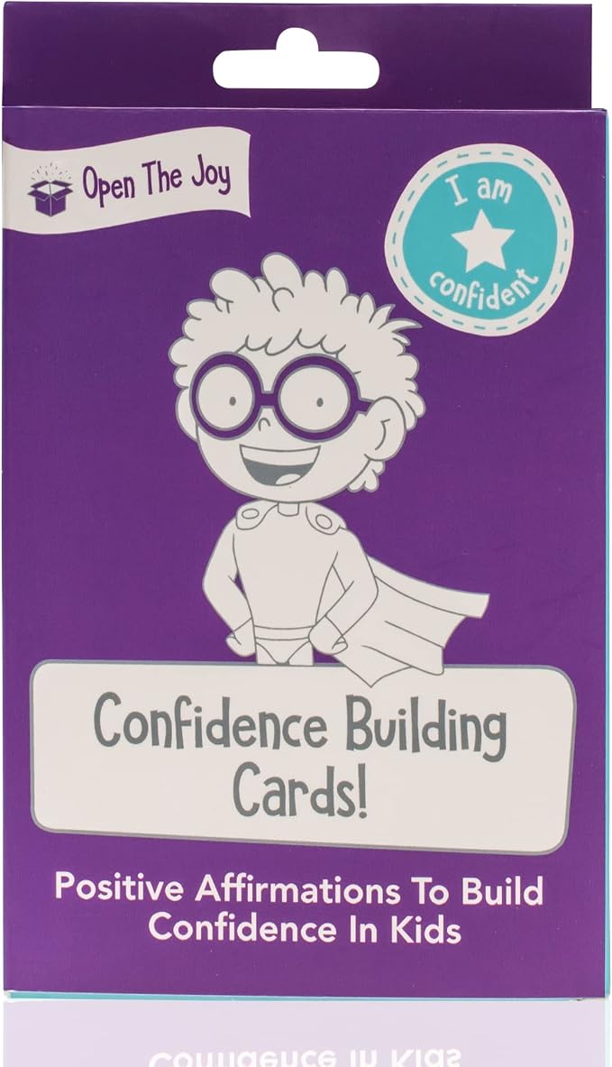 Confidence Building Cards for Kids | 50+ Positive Affirmation & Self-Esteem Building Activities | Mindfulness, Emotional Intelligence & Self-Reflection Deck | Screen-Free Learning Tool for Ages 4+