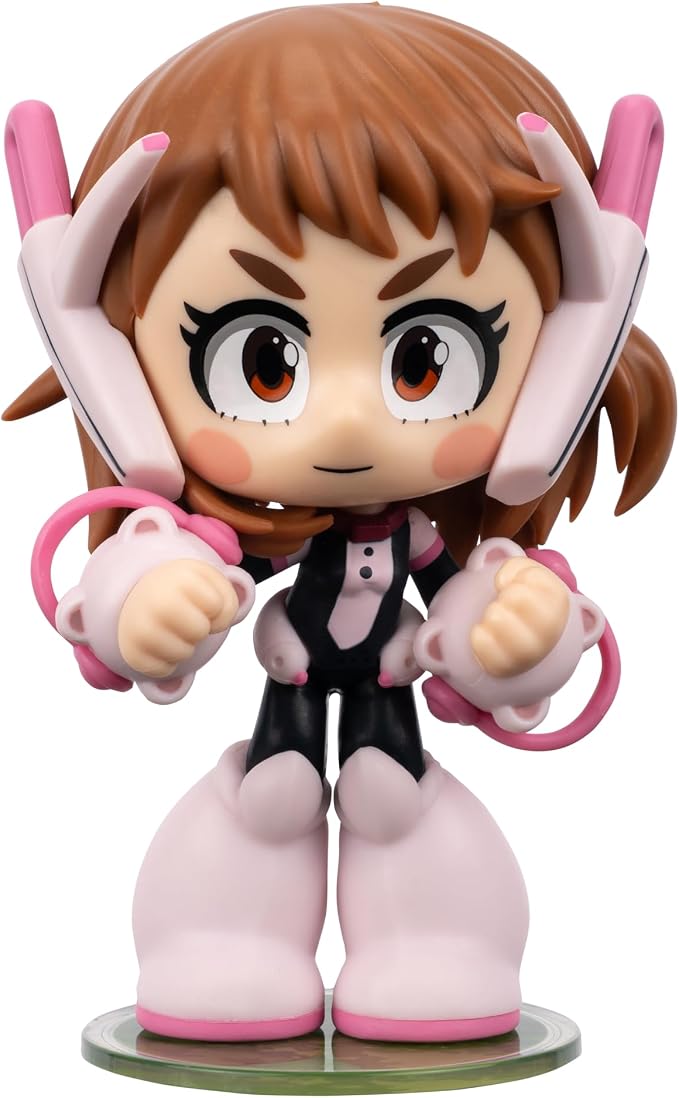 Total Anime Ochaco Uraraka (Kawaii) - 4-Inch Scale Articulated Mini-Figure with Display Base