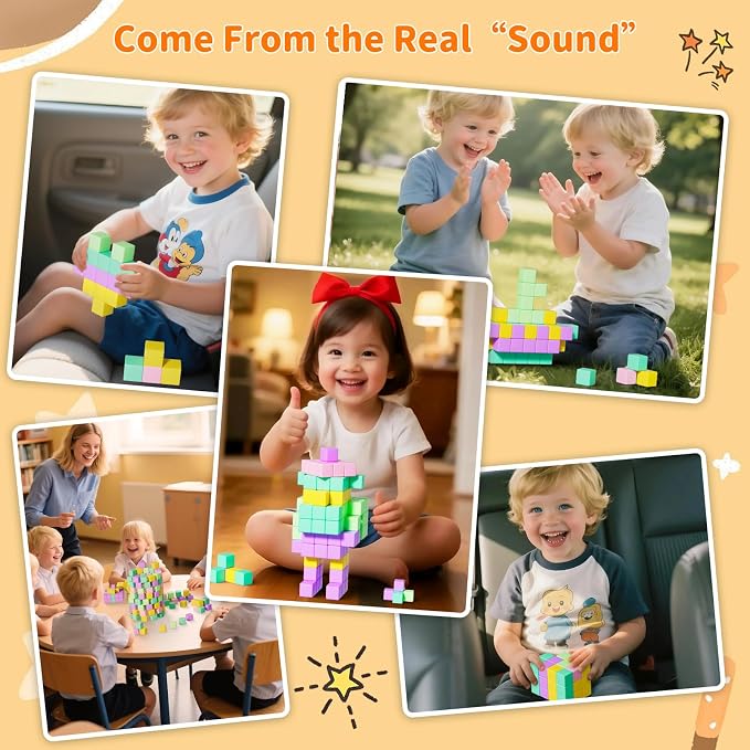Large Magnetic Blocks for kids ages 4-8-Toddler Toys,56PCS Big Magnet Building Blocks, STEM Sensory Travel Autism Montessori Toys for Boys&Girls, Learning Construction Magnetic Cubes for Birthday Gift