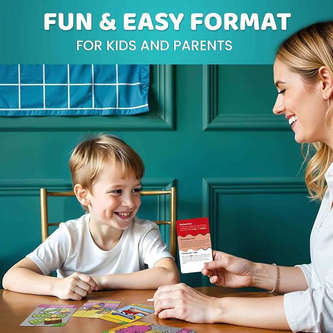QUOKKA Financial Literacy Flash Cards for Teens – 110 Cards Teaching Kids About Money Management, Budgeting, Savings – Easy Money Games for Kids Ages 12+ – Fun Financial Literacy Games and Learning