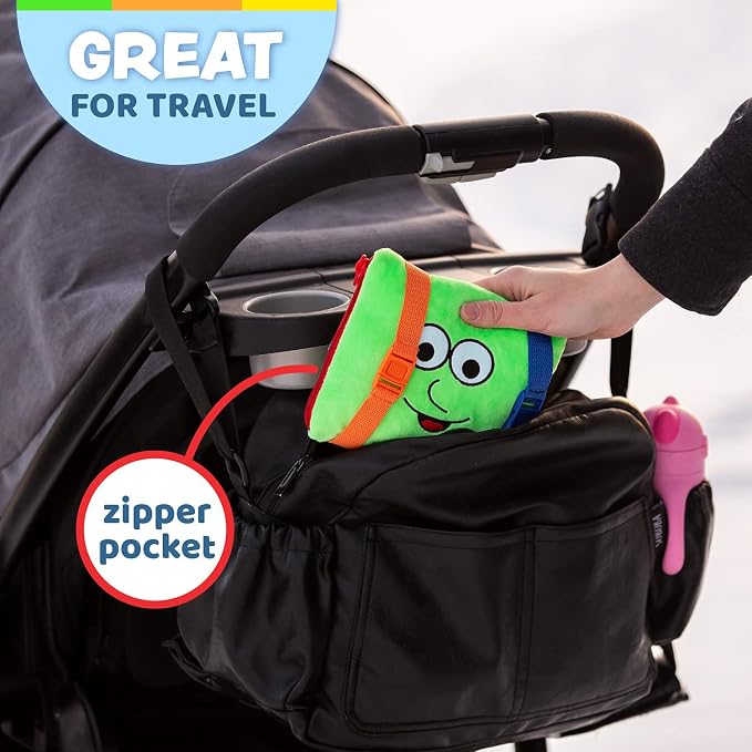 Buckle Toy - Buster Square - Learning Activity Toy - Develop Fine Motor Skills and Problem Solving - Easy Travel Toy - Educational Classroom Must Have