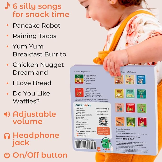 Cali’s Books Nursery Rhyme Sound Book for Toddlers – Interactive Musical Book (Pancake Robot)