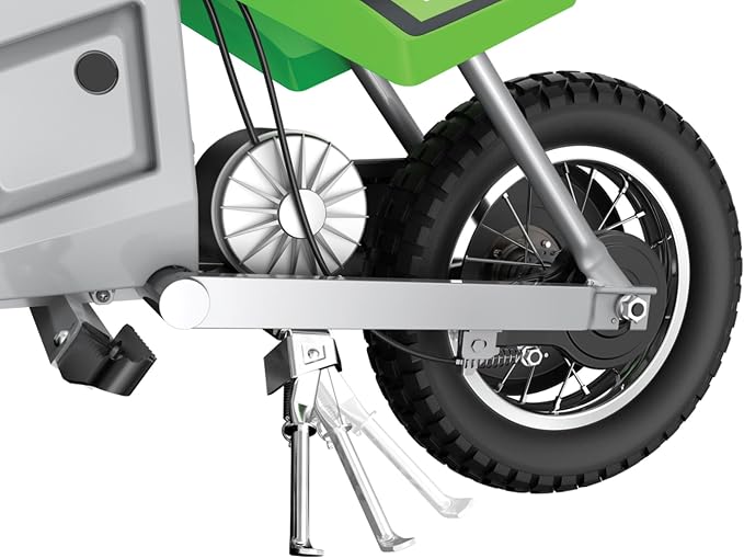 Razor MX400 Dirt Rocket Electric Bike for Kids Ages 8+, 140 Pounds Max Weight, Green – 24-Volt Battery, up to 14 Mph, 30-Minute High Speed Ride Time, Twist-Grip Throttle, 12-Inch Pneumatic Tires