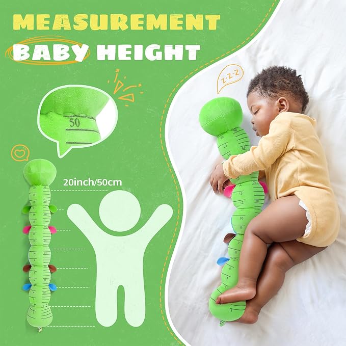 AWOTOY Baby Toys 6-12 Months Music Caterpillar,Stuffed Animals Infant Toys 0-3-6 Months,Baby Sensory Toys Tummy Time with Crinkle Rattle Teething Toys Boys Girls Gifts Birthday Shower Gifts