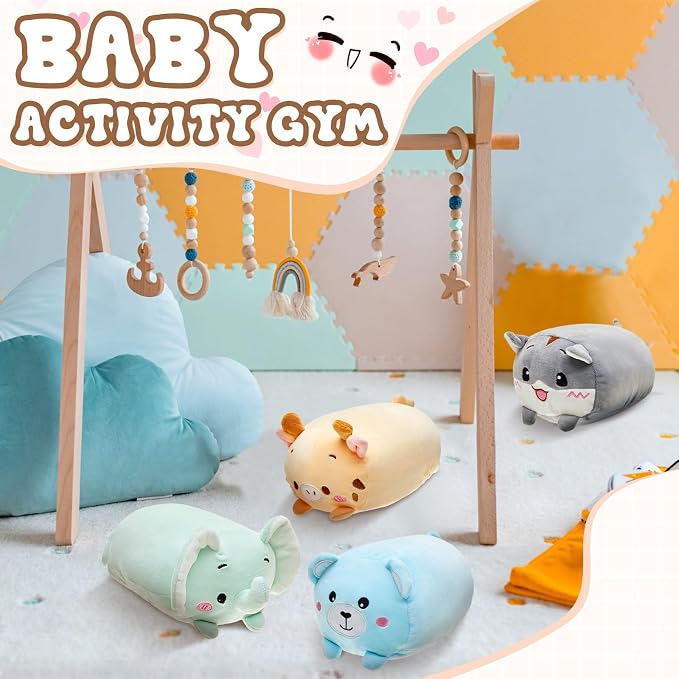 Leitee 4 Pcs Stuffed Animals Plushies Bulk 8 Inch Cute Plush Toys Plush Pillow for Boys Girls Birthday Gift Box Toys for Kids Back to School Classroom Prize Christmas Party Favors Bulk (Vivid Style)