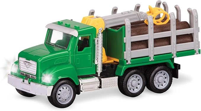 Driven by Battat – 7-Inch Construction Truck Toy with Lights & Sounds, Movable Parts, Vehicle for Boys & Girls, Durable Design, Realistic Details, Gift 3+ Years Toy for Kids