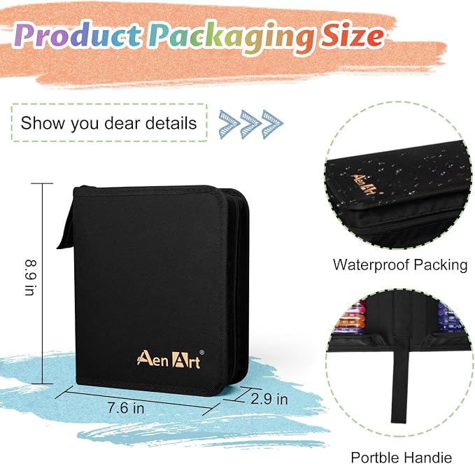 Aen Art Glitter Gel Pens with Case for Adult Coloring Books, 100 Color Glitter Pen Set 30% More Ink Neon Glitter Gel Marker for Journaling Crafting Doodling Drawing