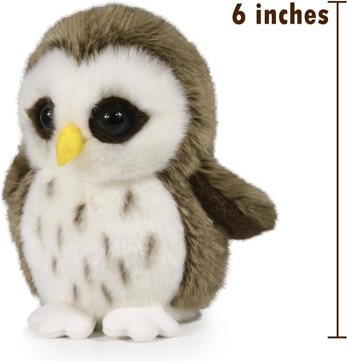 Ice King Bear Wild Animal Small Stuffed Animals Zoo Family Plush Toy (Owl 6 Inches)