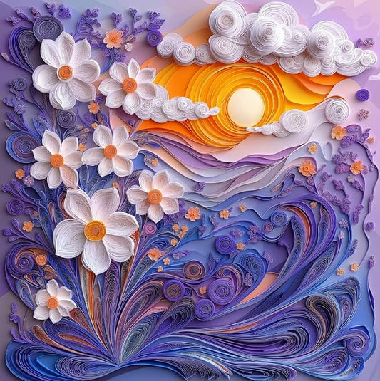 Beautiful Flowers 500 Piece Puzzles for Adults, Fun Pretty Art Puzzles for Adults 500 Pieces with HD Print & Poster, 20" X 20" Dust Free Party Family Games