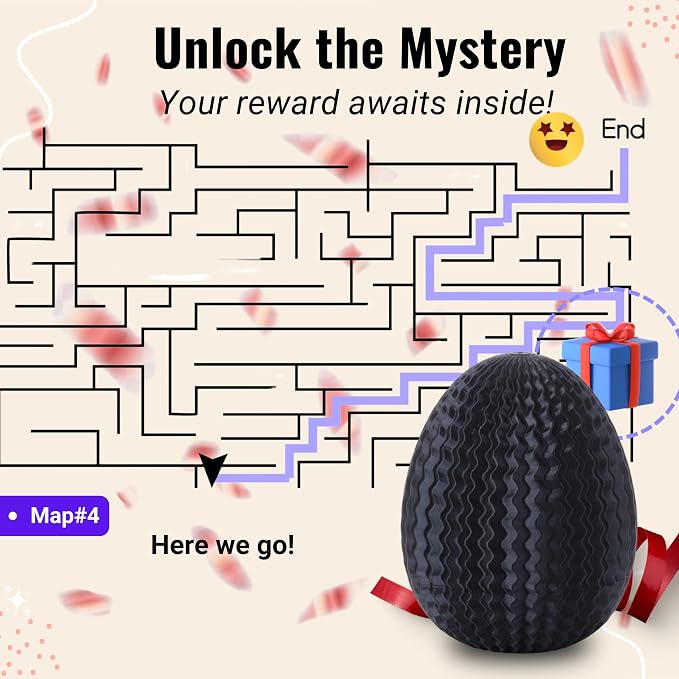 Maze Egg Money Puzzle Gift Box: Available in 4 Unique Internal Designs - Secret Cash Holder & Surprise Gift Container for Easter, Birthday, Wedding - Fun Brain Teaser Toy for Kids & Adults