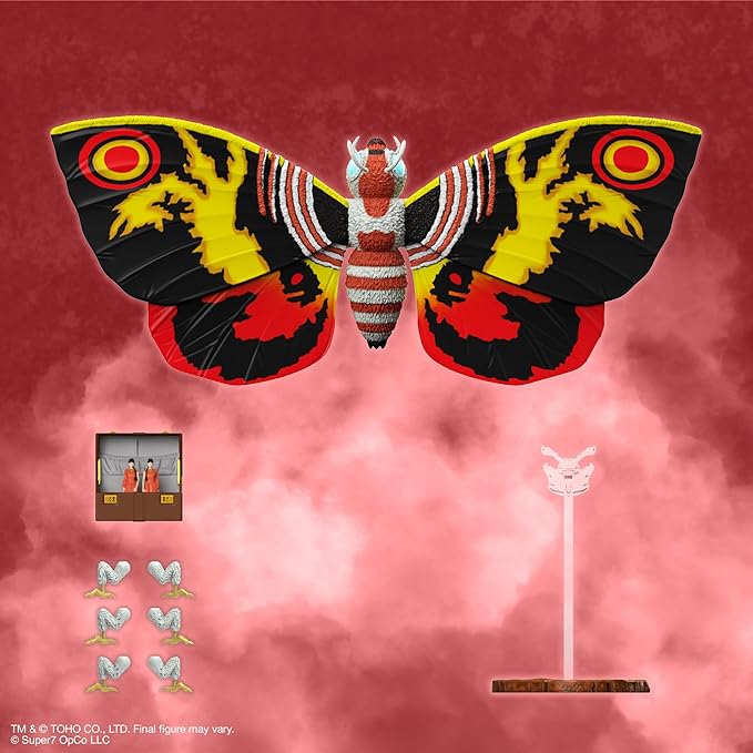 Super7 ULTIMATES! Toho Mothra (1992) - 7" Toho Godzilla Action Figure with Accessories - Classic Movie Collectibles and Retro Toys