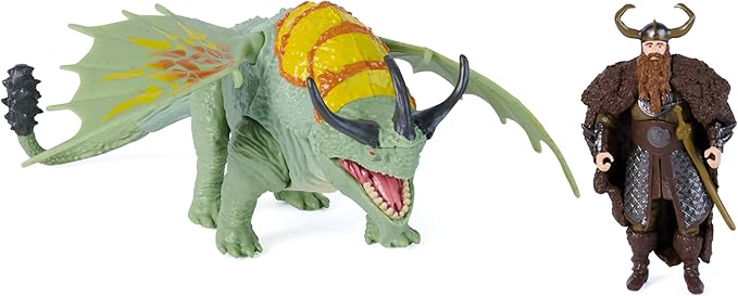 Dreamworks Dragons, How to Train Your Dragon, Rumblehorn & Stoick, Viking Duo Action Figures, Kids Toys for Boys Ages 4 and up