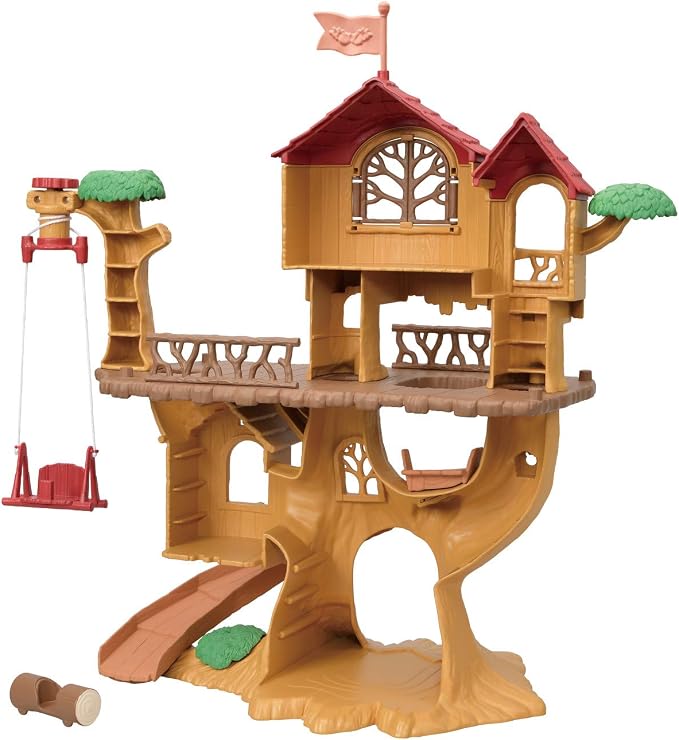 Calico Critters - Vacation Homes - Adventure Treehouse - 2025 Edition Dollhouse – Kids Pretend Play House, Miniature Home Playset, Expandable Design, Ages 3+