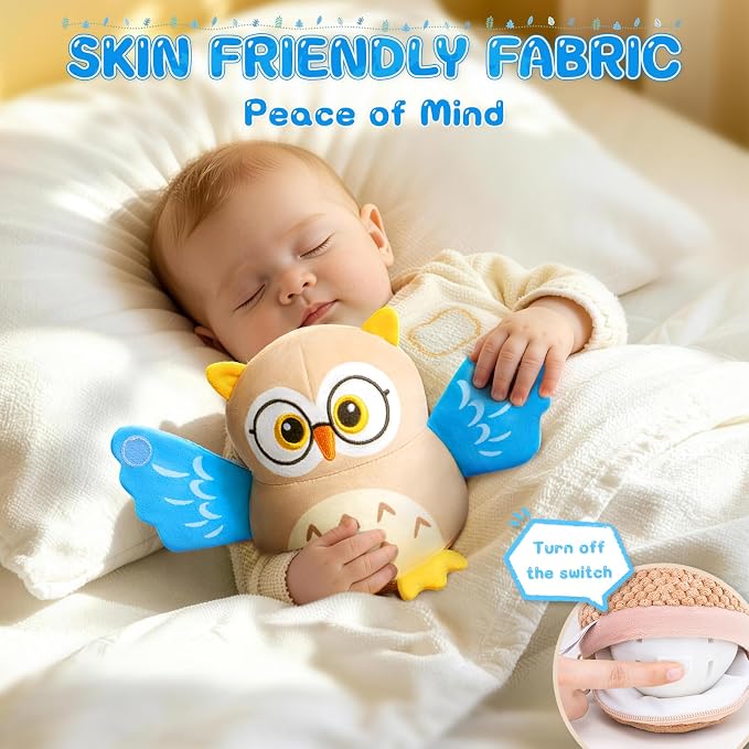 Baby Toys 6-12-18 Months, Musical Crawling Dancing Peekaboo Owl Plush Toy, 50 Songs & Recording Function, Interactive Tummy Time Sensory Toys for Toddlers, Infant Gifts for Boys Girls 1-3 Year Old