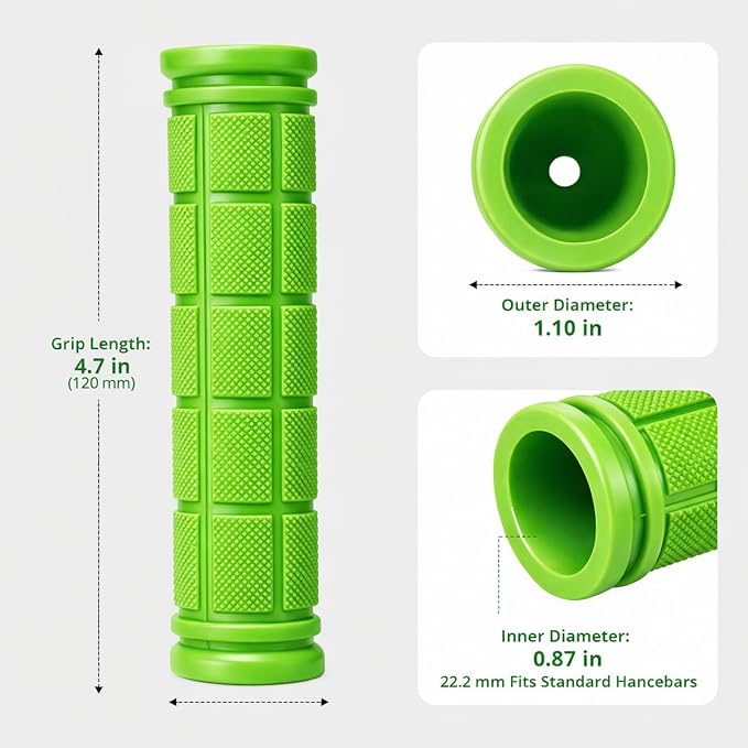CHUNZEXI 4 PCS Bike Handlebar Grips, Rubber Bicycle Bar Grips Replacement, Non-Slip Handle Grips for Kids Bikes, Scooters, BMX, Mountain & Cruiser Bikes