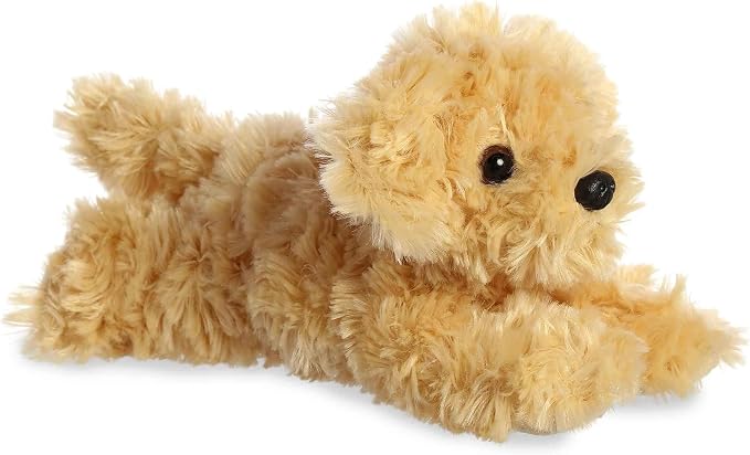 Aurora® Adorable Mini Flopsie™ Ginny Goldendoodle™ Stuffed Animal - Mini Companions Ready for Playful Adventures - for Kids All Ages, Toddlers, Adults, and Families - Gold 8 Inches