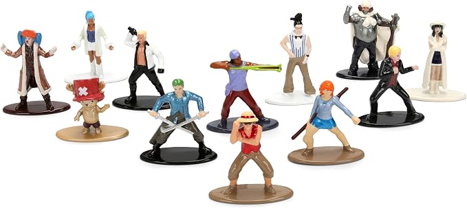 Jada Nano Metalfigs One Piece Netflix 12-Pack Series 1 Die-cast Collectible Figures