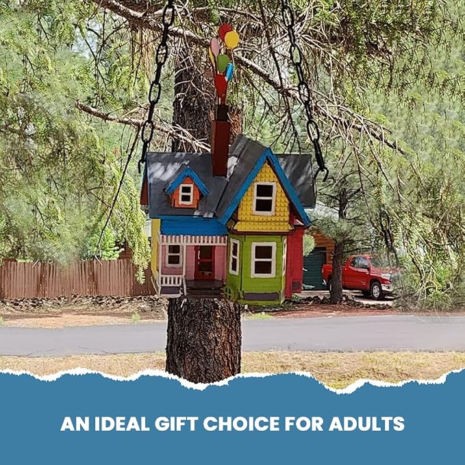 Bird's Wood Shack 3D Wooden Puzzle DIY Miniature House Kit - DIY Tiny House Kit from Up Movie - Easy-to-Assemble 1/8” Baltic Birch Wood - Model House Kit for Family, School, Hobby, Art & Craft Gift