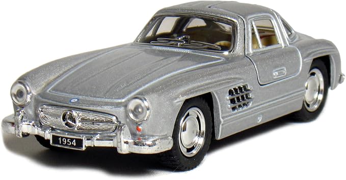 KiNSMART - 1954 Mercedes-Benz 300 SL Coupe Silver 5" 1:36 Scale Die Cast Metal Model Classic Super Car Toy