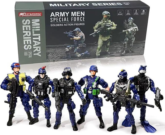 Army Men Action Figures - Soldiers Toy Set for Boys Age 4-7, Military Playset with Weapons - Easter Gift or Birthday Gift