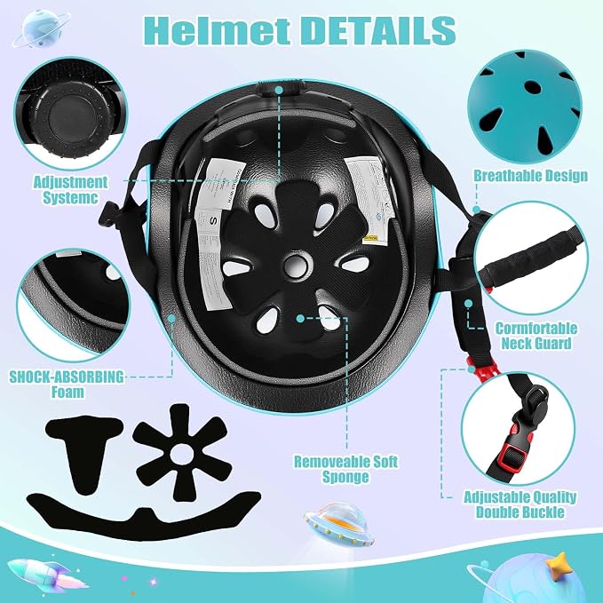 Kids Bike Helmet,Adjustableoddler Skateboard Helmets for 3-5-8-14 Years Kids Girls Boys Youth Bicycle Helmet for Scooter Balance Bike Rollerskating Skateboard
