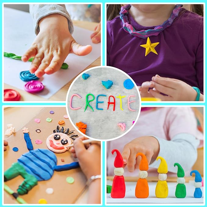 ESSENSON Air Dry Clay 104 Colors, Modeling Clay for Kids, DIY Molding Magic Clay for with Tools, Toys Gifts for Age 3 4 5 6 7 8+ Years Old Boys Girls Kids