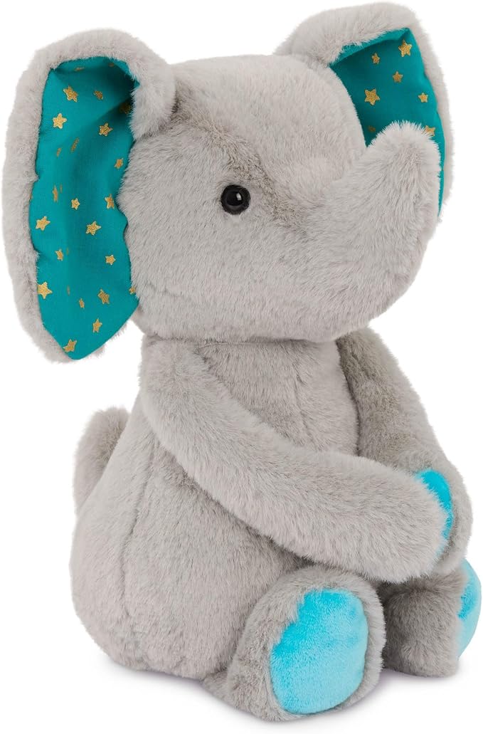 B. toys – Plush Elephant Doll – Stuffed Animal Toy – Soft & Cuddly for All Ages – Machine Washable – Newborn + – Moony Miles