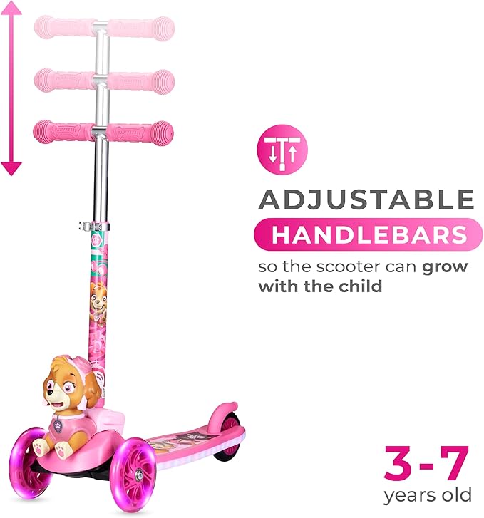 Kick Scooter for Kids, 3 Wheel Self Balancing, Light Up LED Wheels