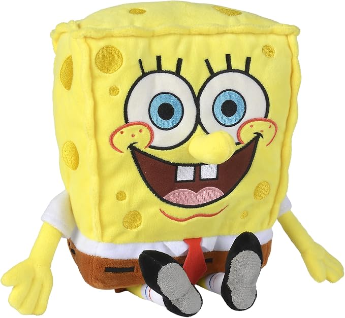 Simba Toys Spongebob Squarepants Plush – Ultra Soft & Cuddly - Kids Toy, Gift for Children, Ages 3+, Yellow, 14 inches (Huggable Collectible)
