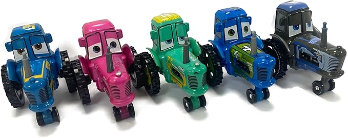 6PCS Movie Cars 2 3 Cars Assortment 1：55 Loose Diecast Vehicles Toys (6 PCS CAR Toy) (MP-NO.Cow Collection)
