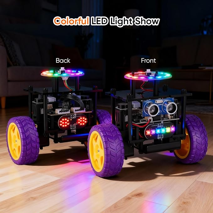 Smart Robot Car Kit Toys for Kids Ages 8-12 12-16, Remote Control Building Robotics Kit, STEM Educational Science Kit Gifts for Teen Boys Girls 8-13 14 15 16 Year Old