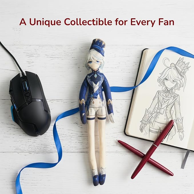 Furina Anime Figure Keychain for Adult Fans, Genshin Impact Collectible Bag Hanging Keyring